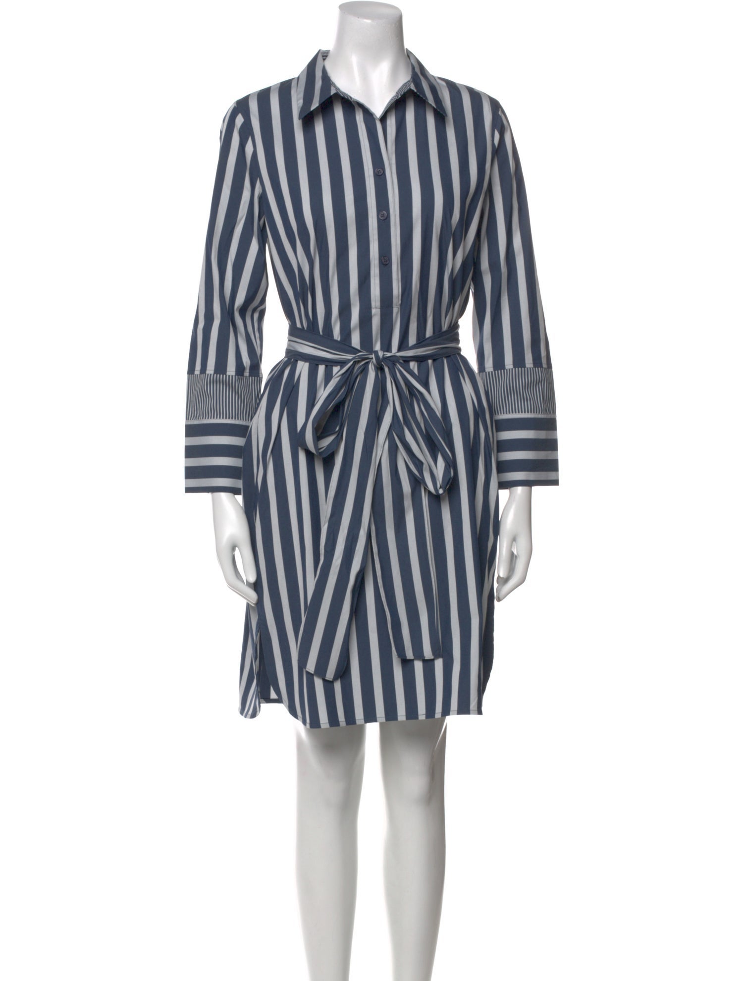 Lafayette 148 Striped Knee-Length Dress