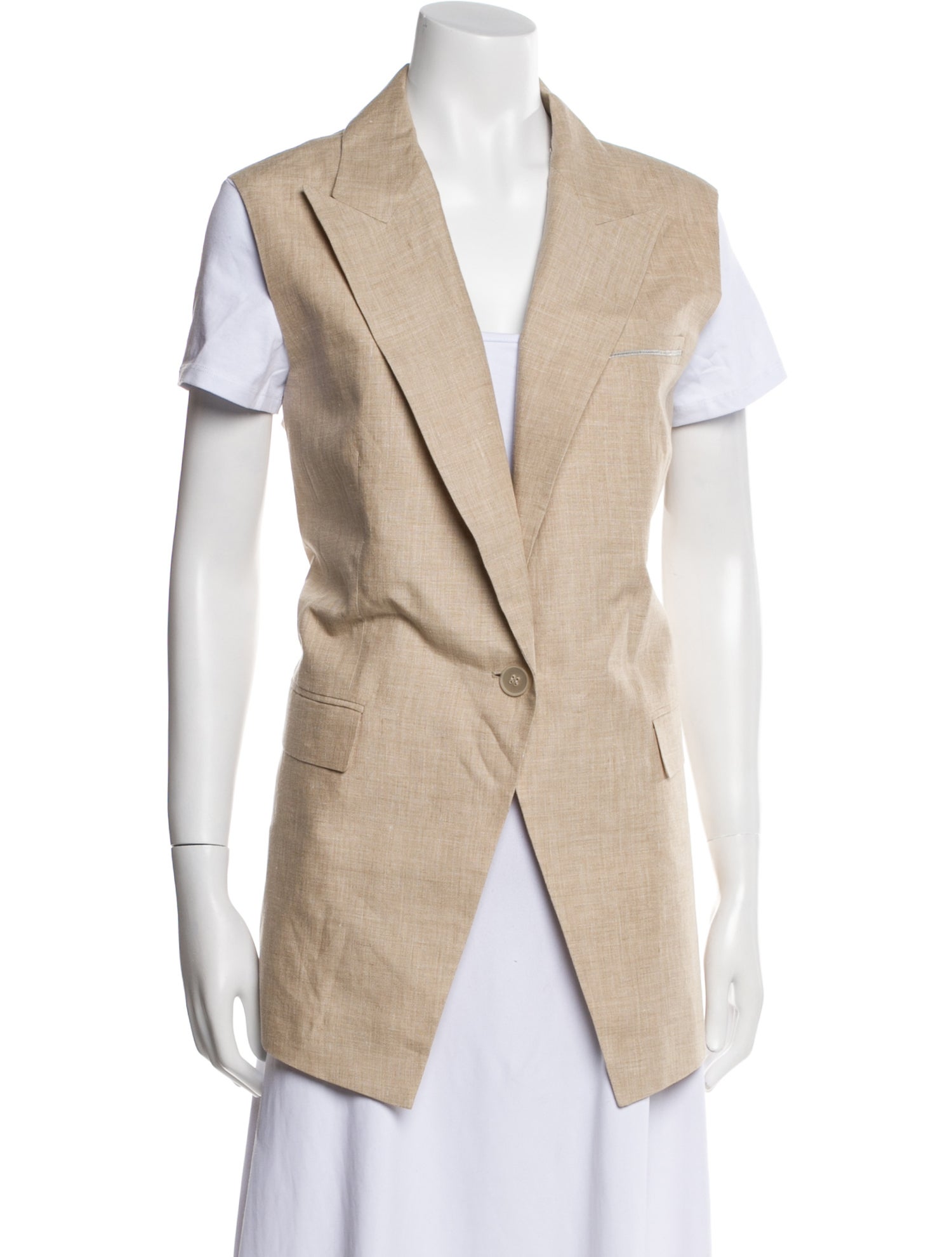 Lafayette 148 Linen Vest