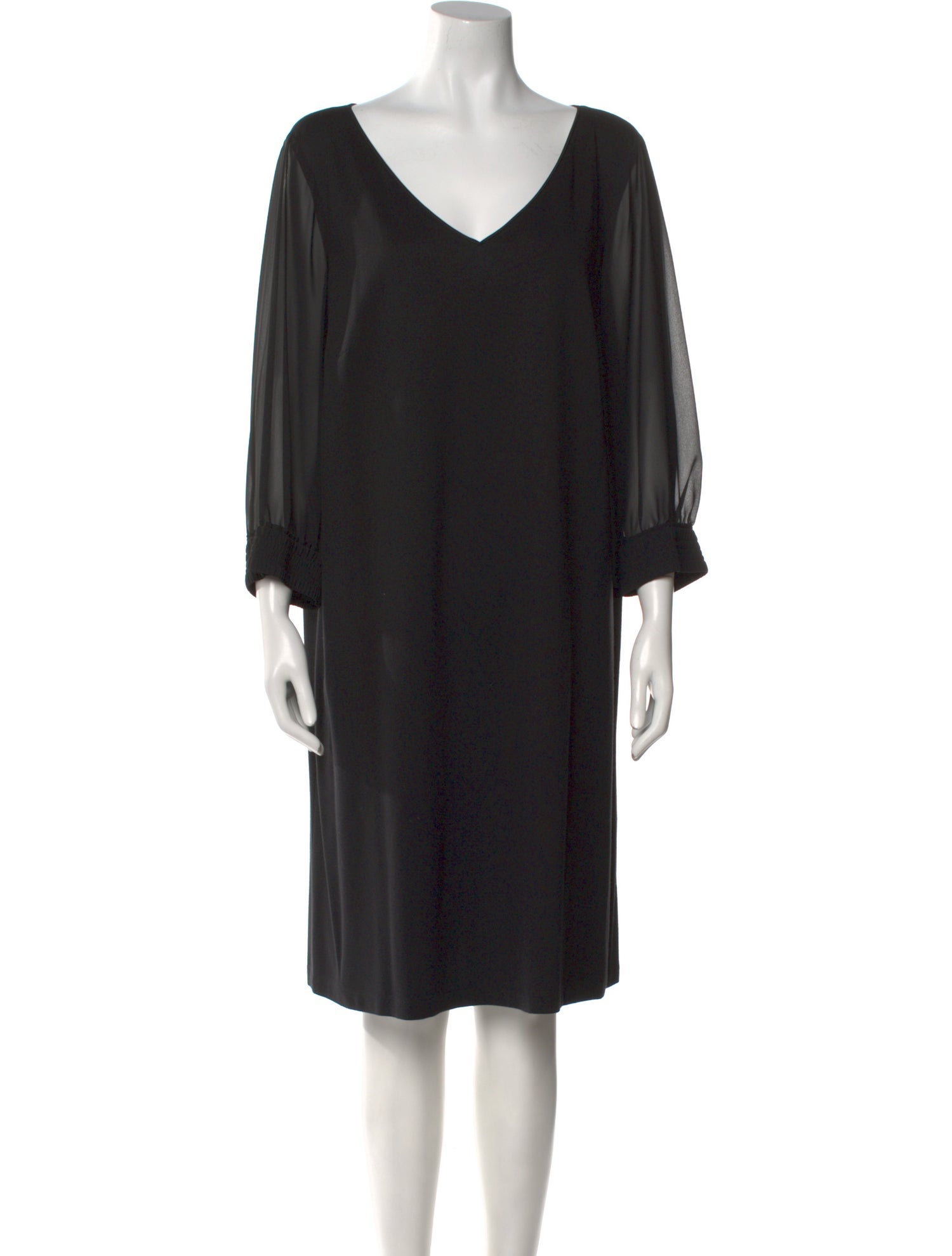 Lafayette 148 V-Neck Knee-Length Dress