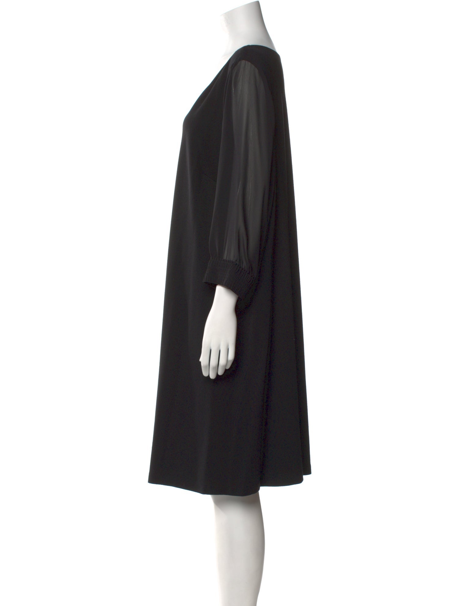 Lafayette 148 V-Neck Knee-Length Dress
