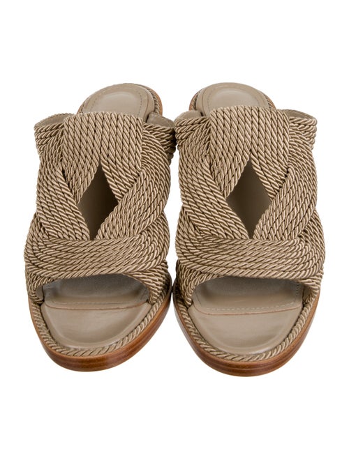 Lafayette 148 Leather Cutout Accent Slides