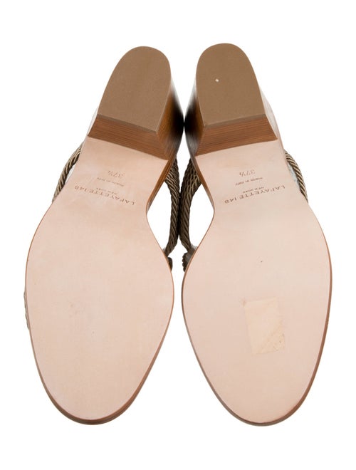 Lafayette 148 Leather Cutout Accent Slides