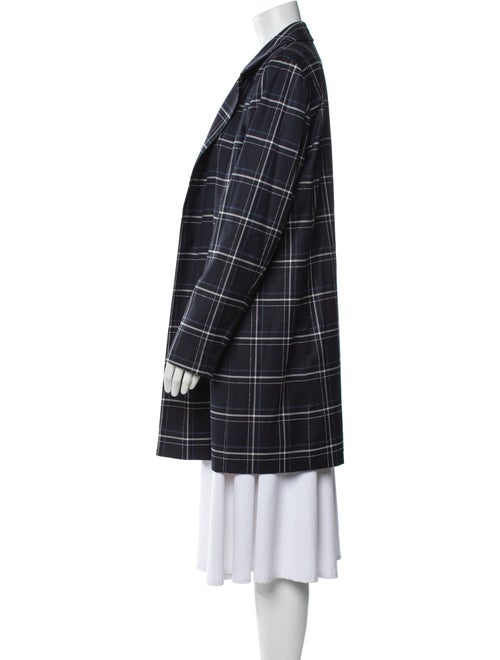 Lafayette 148 Virgin Wool Plaid Print Coat