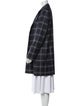 Lafayette 148 Virgin Wool Plaid Print Coat
