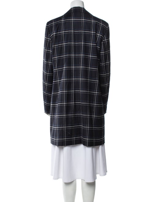 Lafayette 148 Virgin Wool Plaid Print Coat