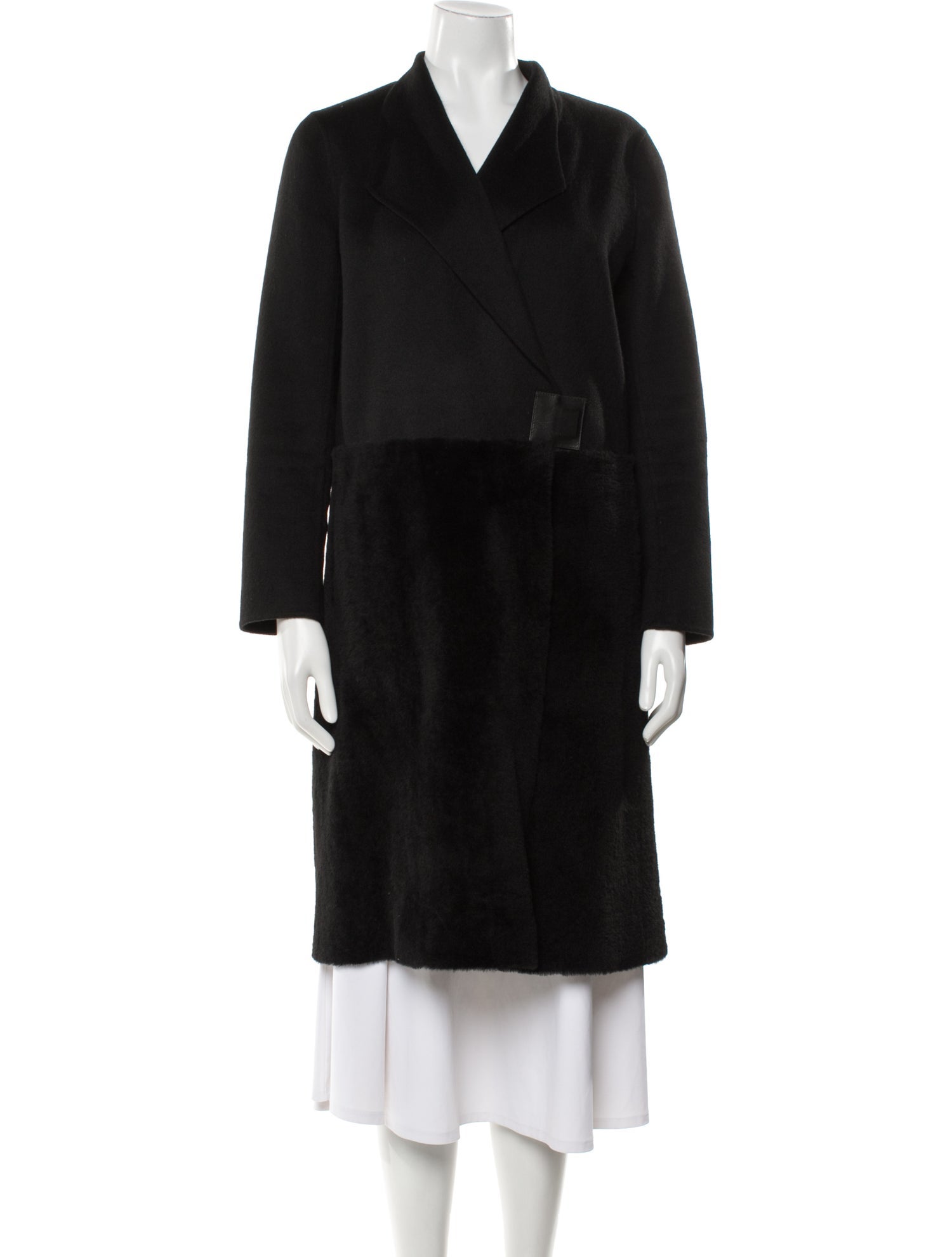 Lafayette 148 Cashmere Faux Fur Coat