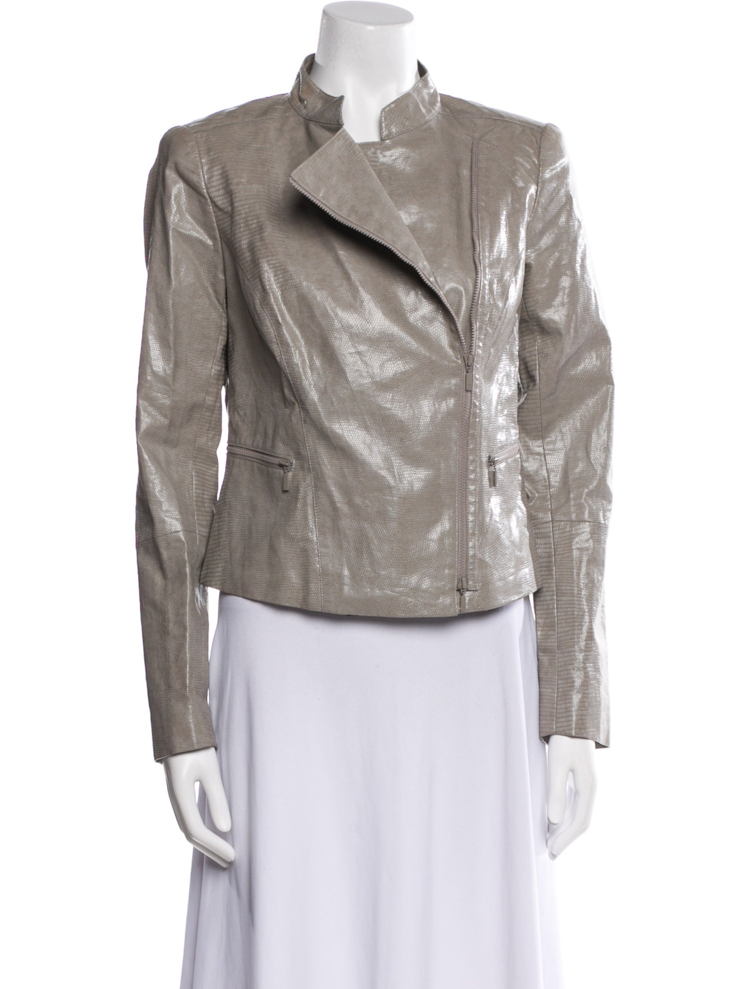 Lafayette 148 Linen Biker Jacket