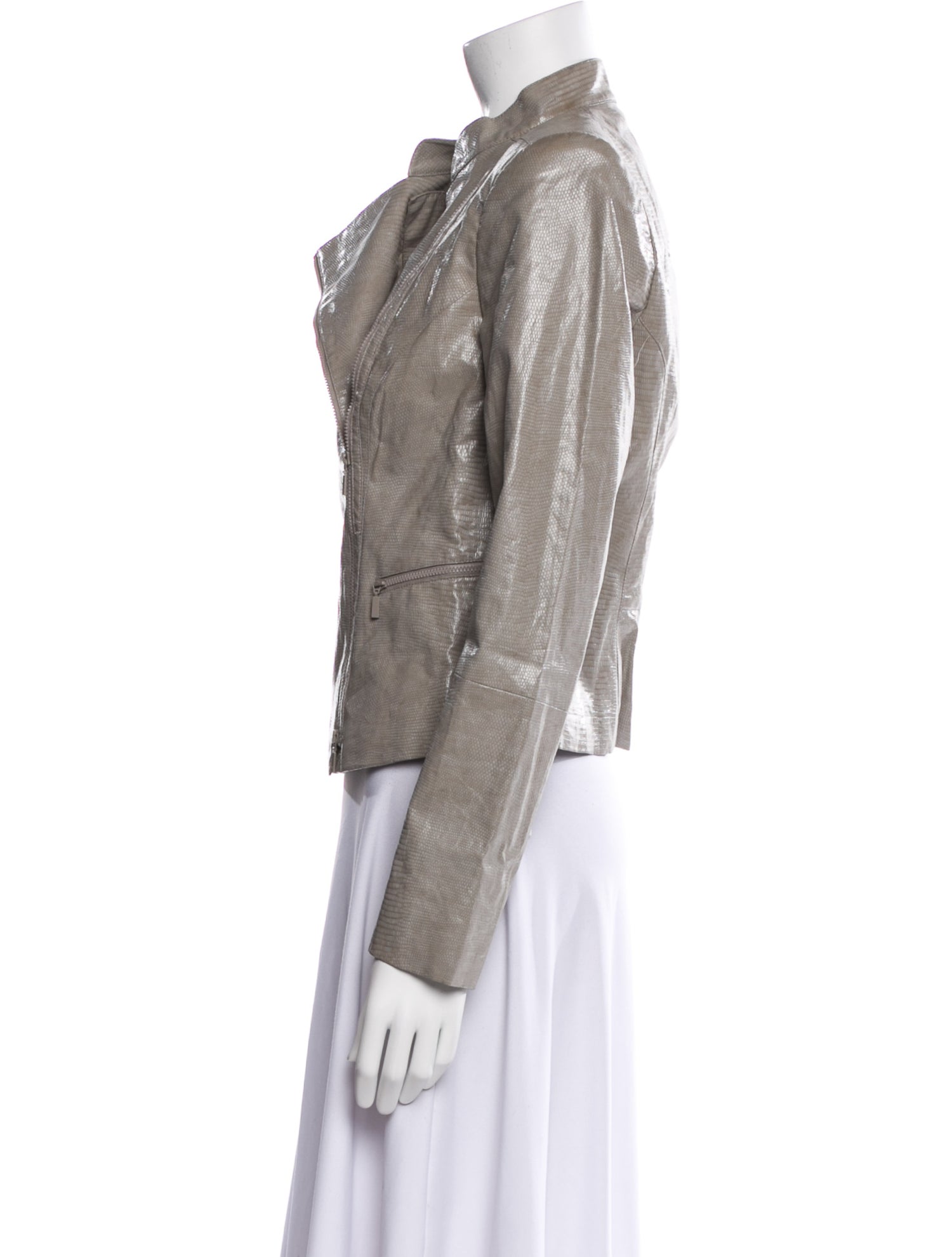 Lafayette 148 Linen Biker Jacket