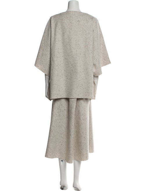 Lafayette 148 Wool Raw-Edge Trim Skirt Set