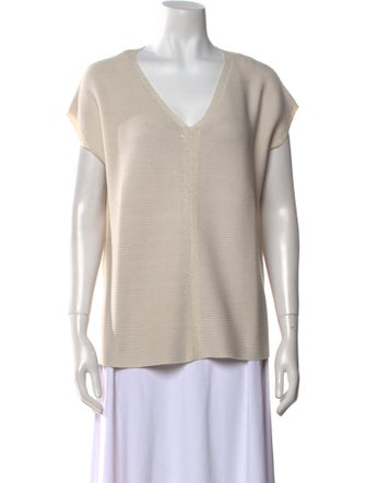 Lafayette 148 Silk V-Neck Sweater