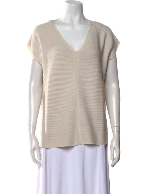 Lafayette 148 Silk V-Neck Sweater