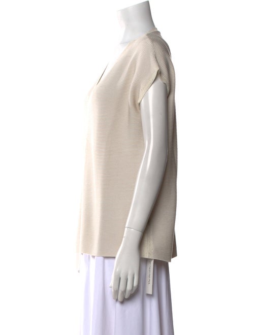 Lafayette 148 Silk V-Neck Sweater