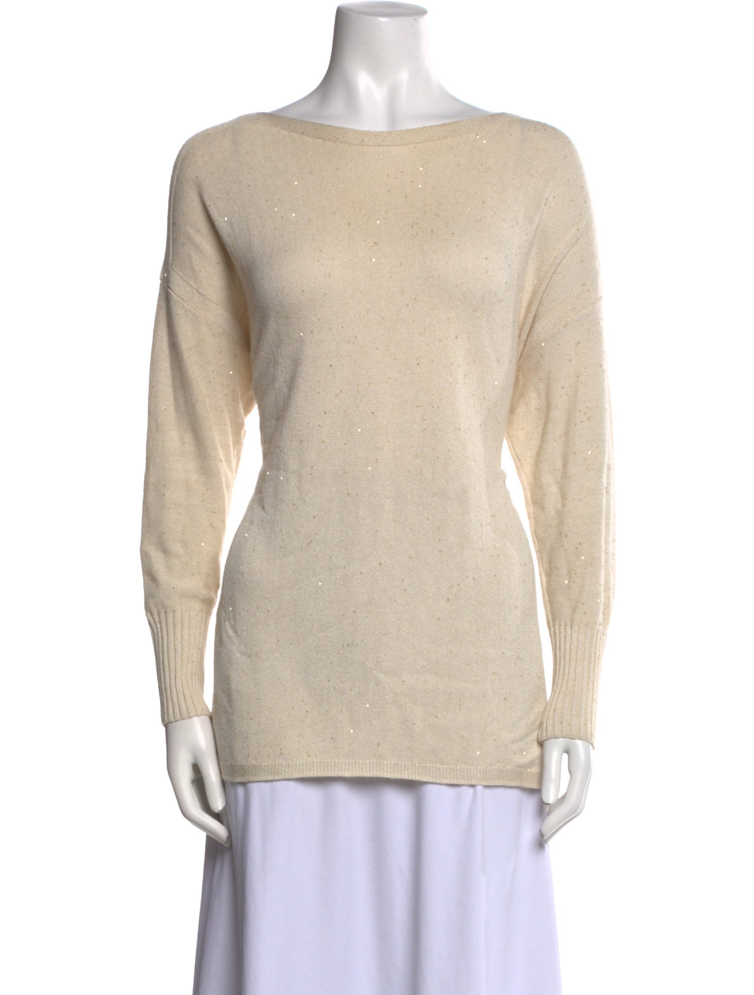 Lafayette 148 Silk Bateau Neckline Sweater