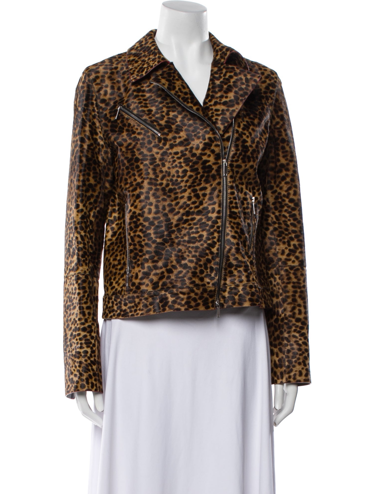 Lafayette 148 Ponyhair Tweed Pattern Fur Jacket