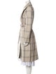 Lafayette 148 Plaid Print Trench Coat