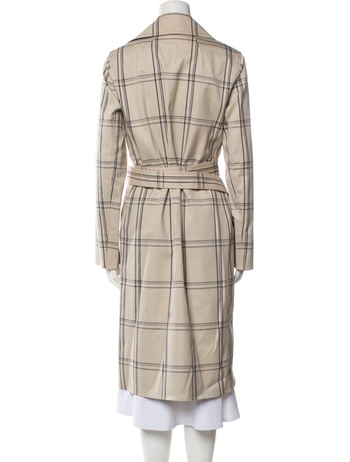 Lafayette 148 Plaid Print Trench Coat