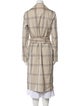 Lafayette 148 Plaid Print Trench Coat