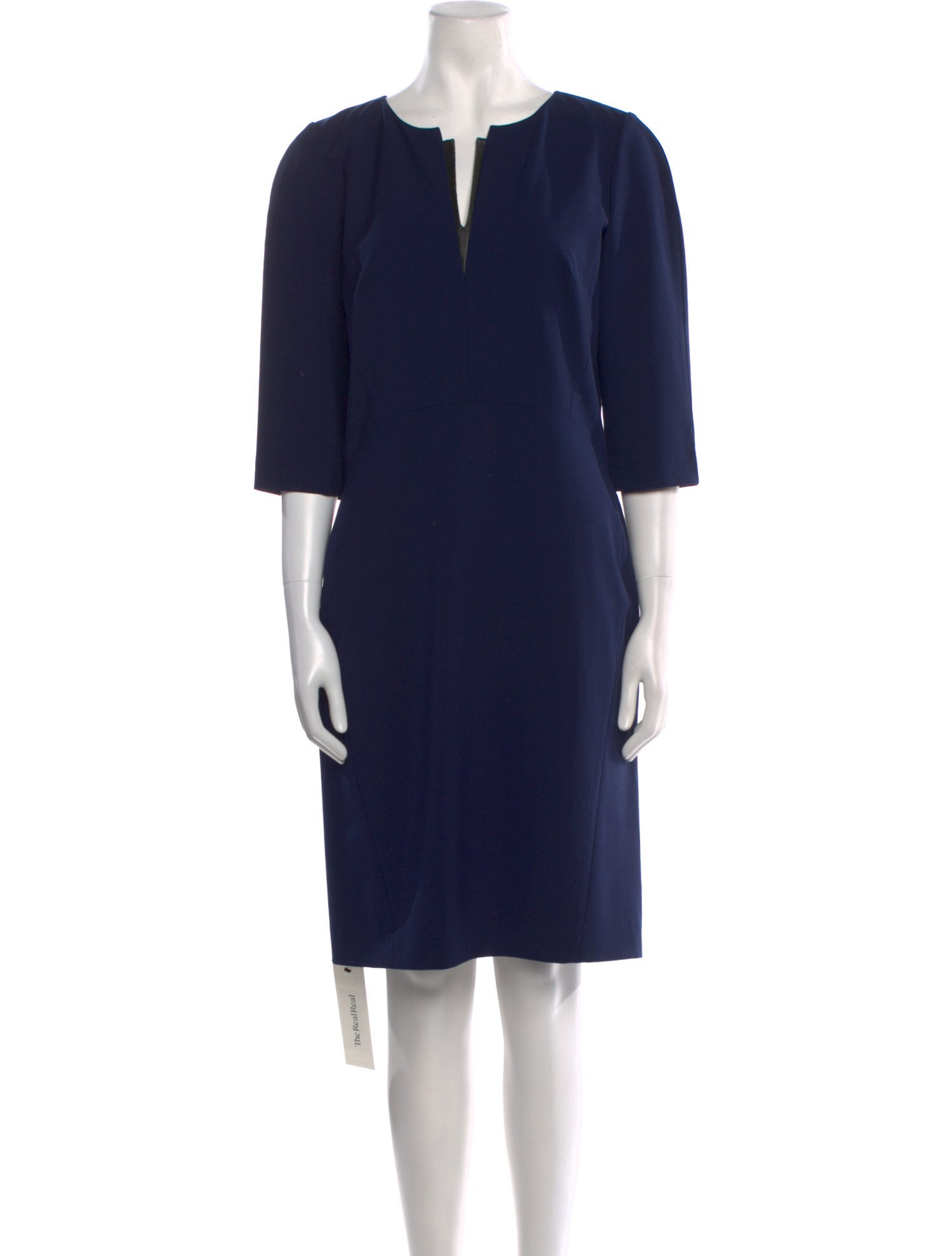 Lafayette 148 V-Neck Knee-Length Dress