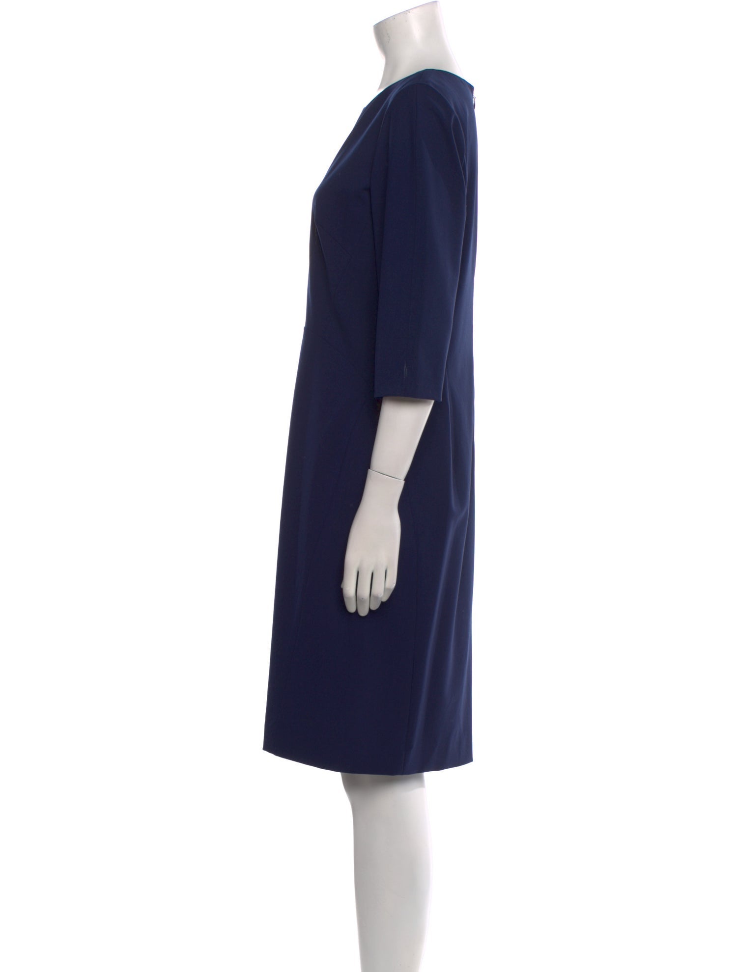 Lafayette 148 V-Neck Knee-Length Dress