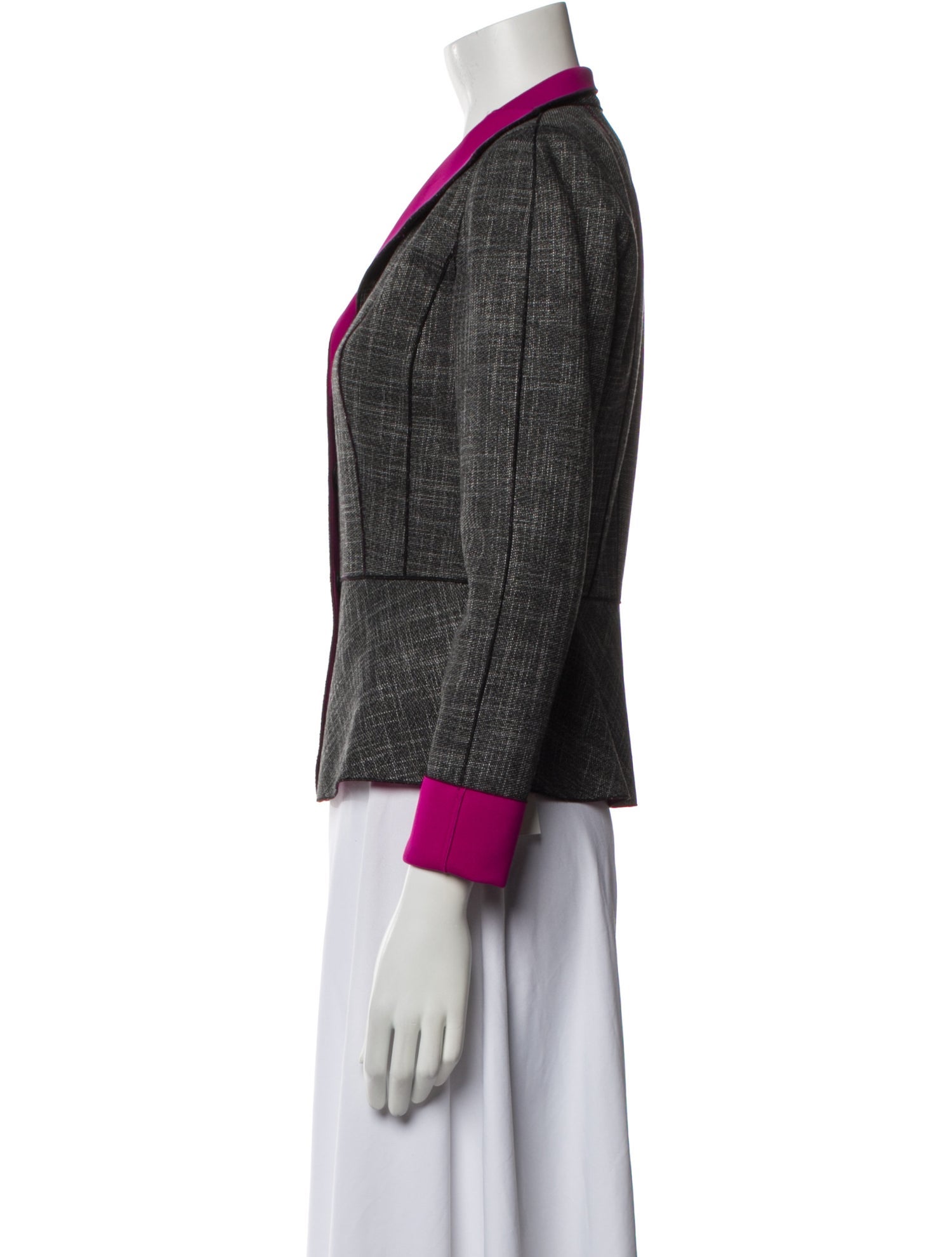 Lafayette 148 Plaid Print Evening Jacket