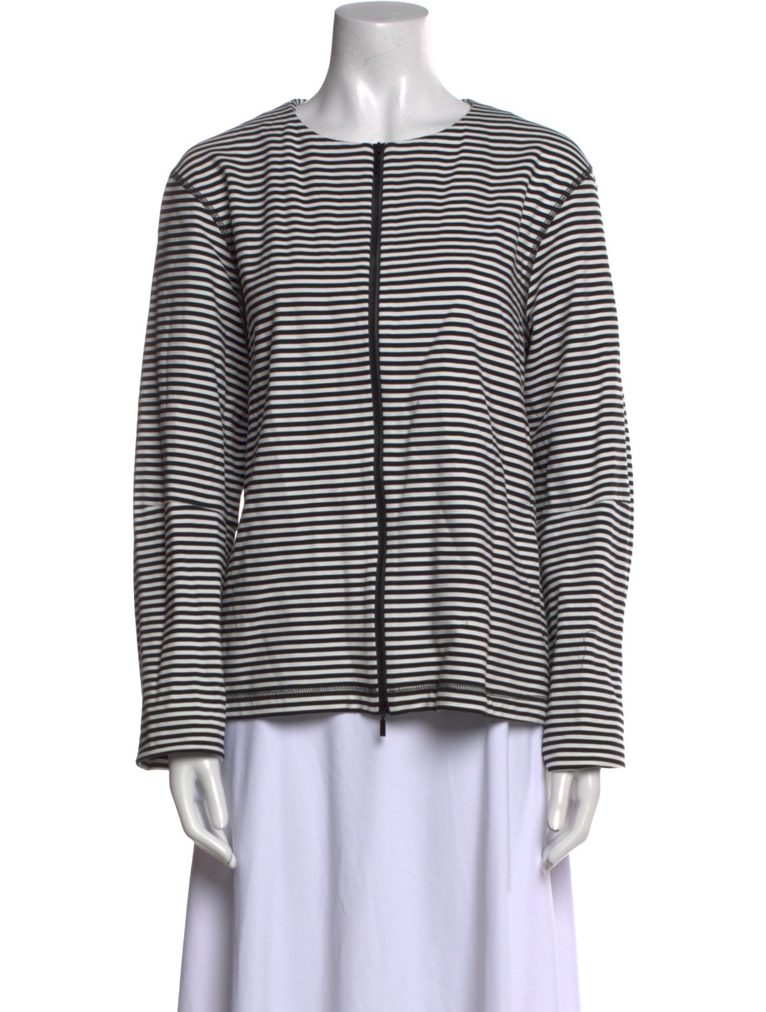 Lafayette 148 Striped Scoop Neck Sweater