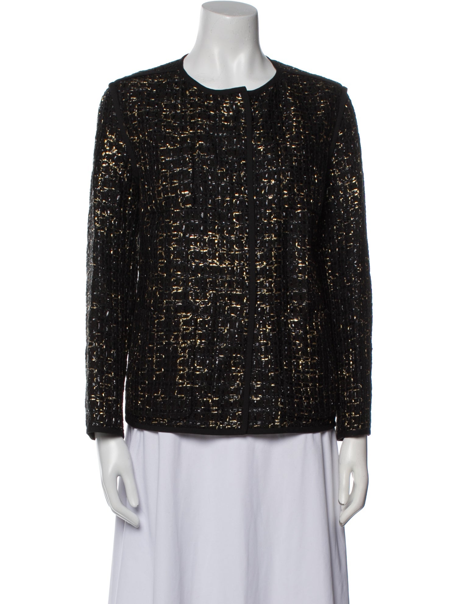 Lafayette 148 Wool Printed Evening Jacket