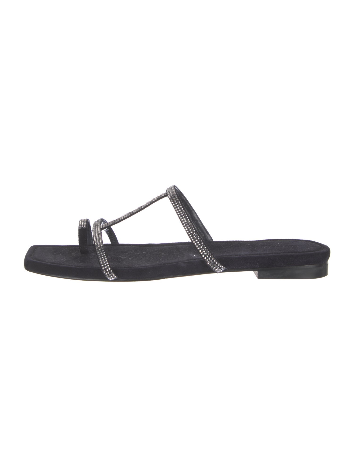 Lafayette 148 Suede Printed T-Strap Sandals