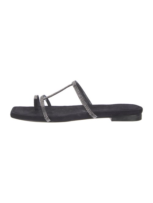 Lafayette 148 Suede Printed T-Strap Sandals