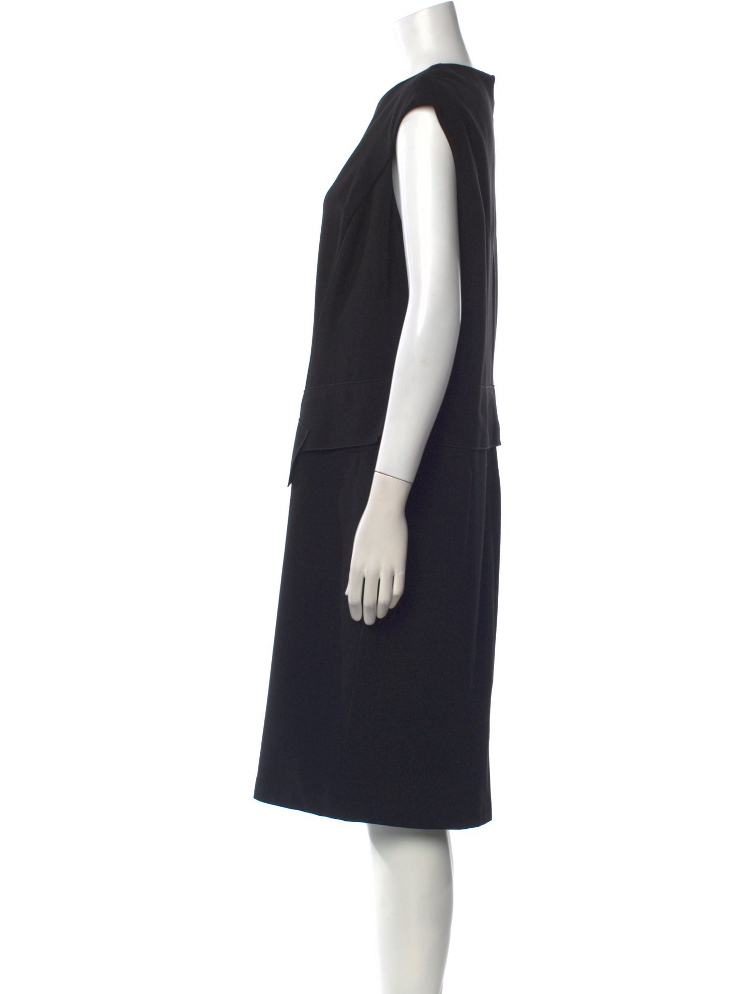 Lafayette 148 Crew Neck Midi Length Dress