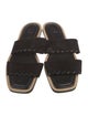 Lafayette 148 Suede Whipstitch Trim Slides
