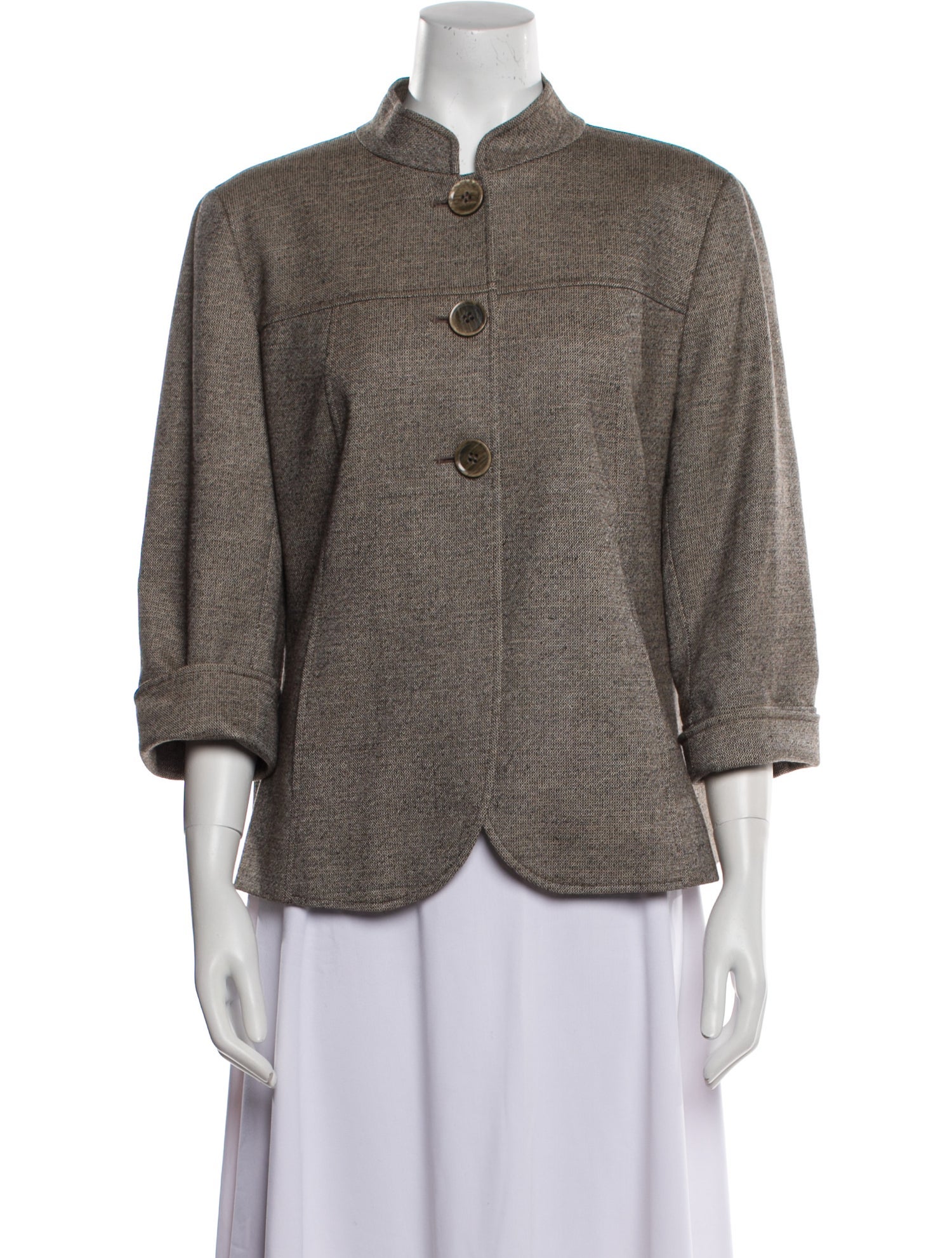 Lafayette 148 Virgin Wool Tweed Pattern Jacket