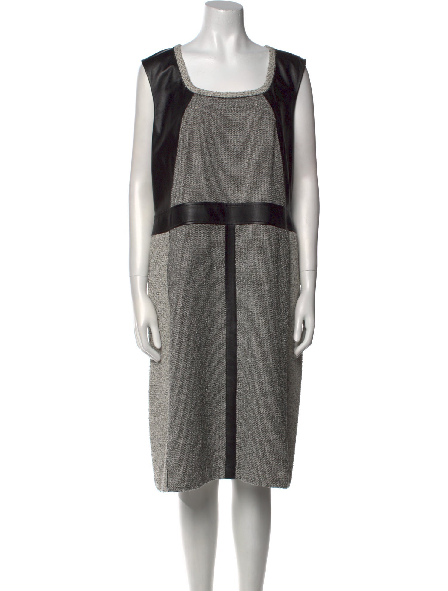 Lafayette 148 Colorblock Pattern Midi Length Dress