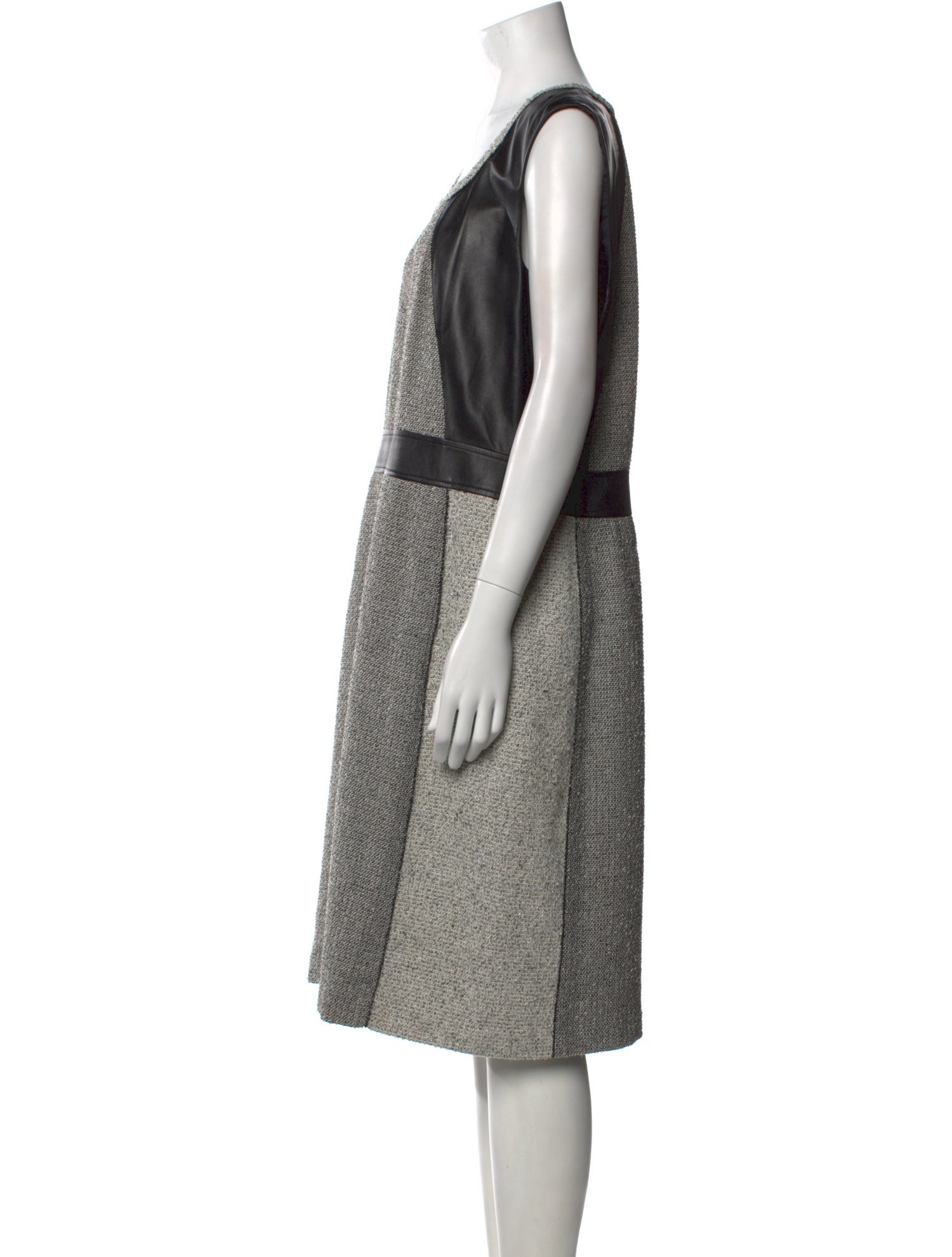 Lafayette 148 Colorblock Pattern Midi Length Dress