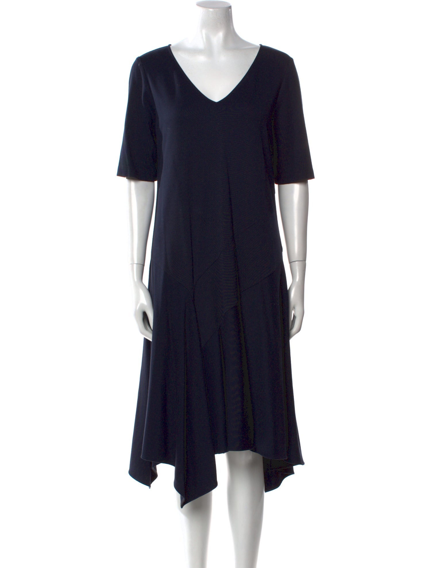 Lafayette 148 V-Neck Midi Length Dress