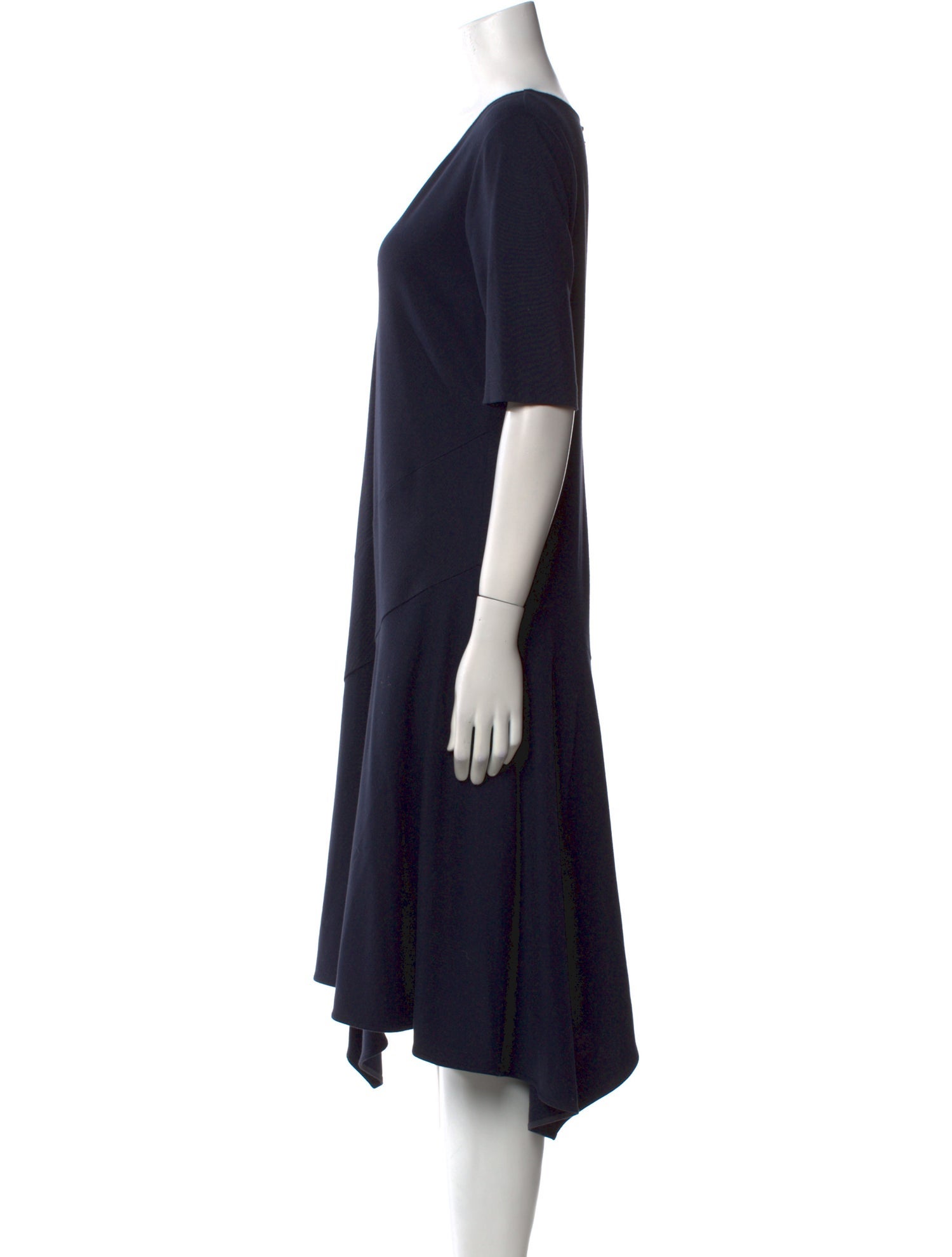 Lafayette 148 V-Neck Midi Length Dress