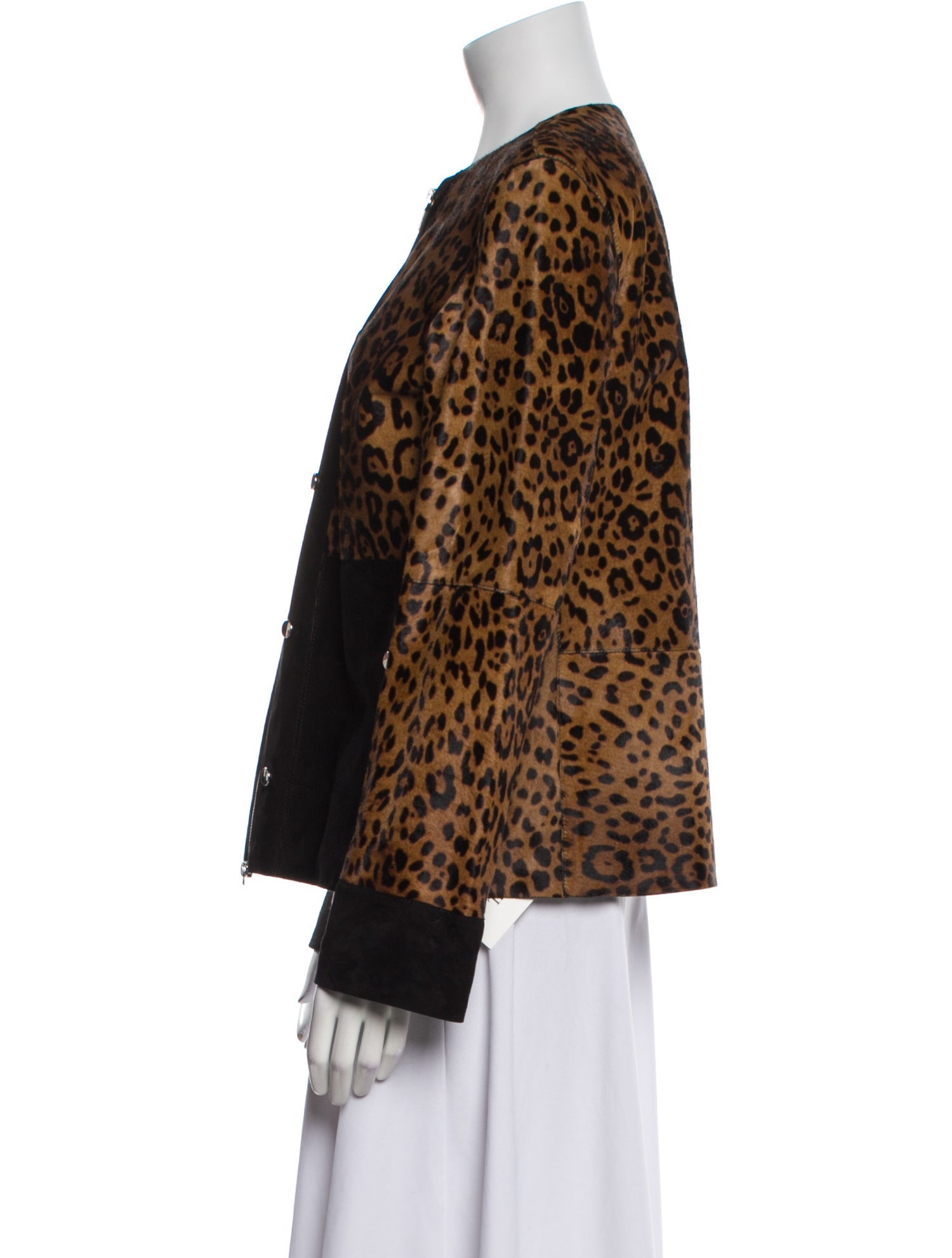 Lafayette 148 Fur Animal Print Fur Jacket