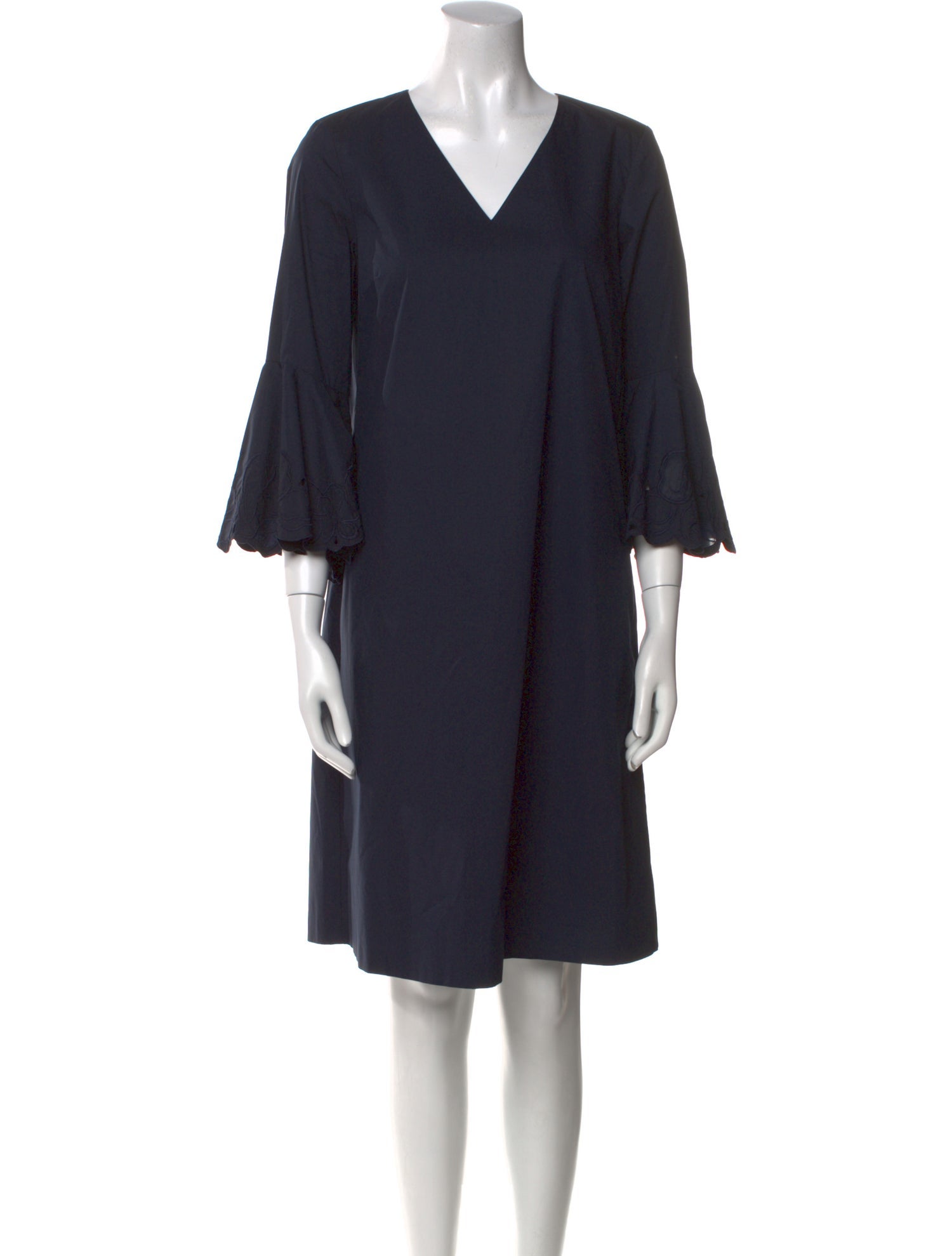 Lafayette 148 V-Neck Knee-Length Dress