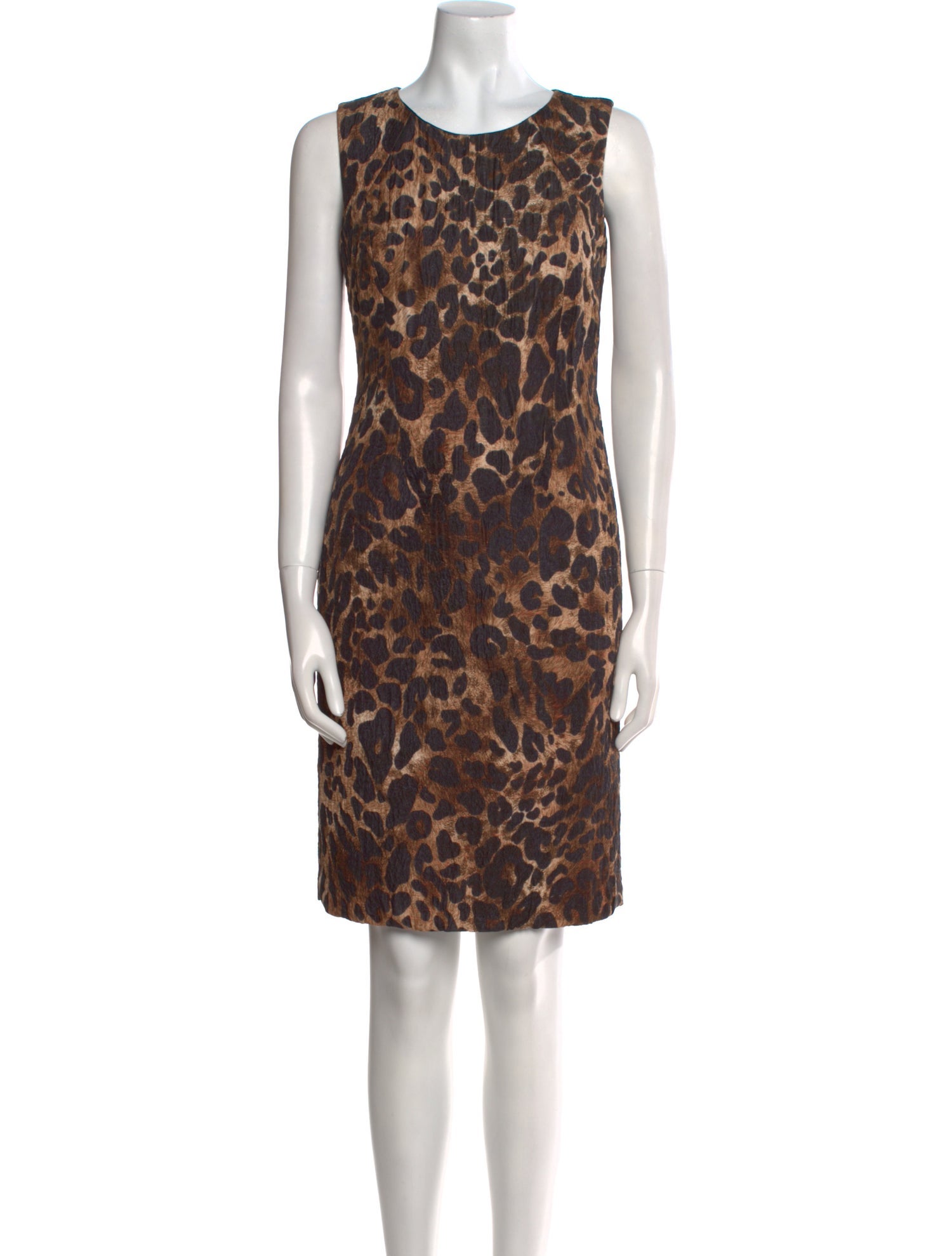 Lafayette 148 Animal Print Knee-Length Dress