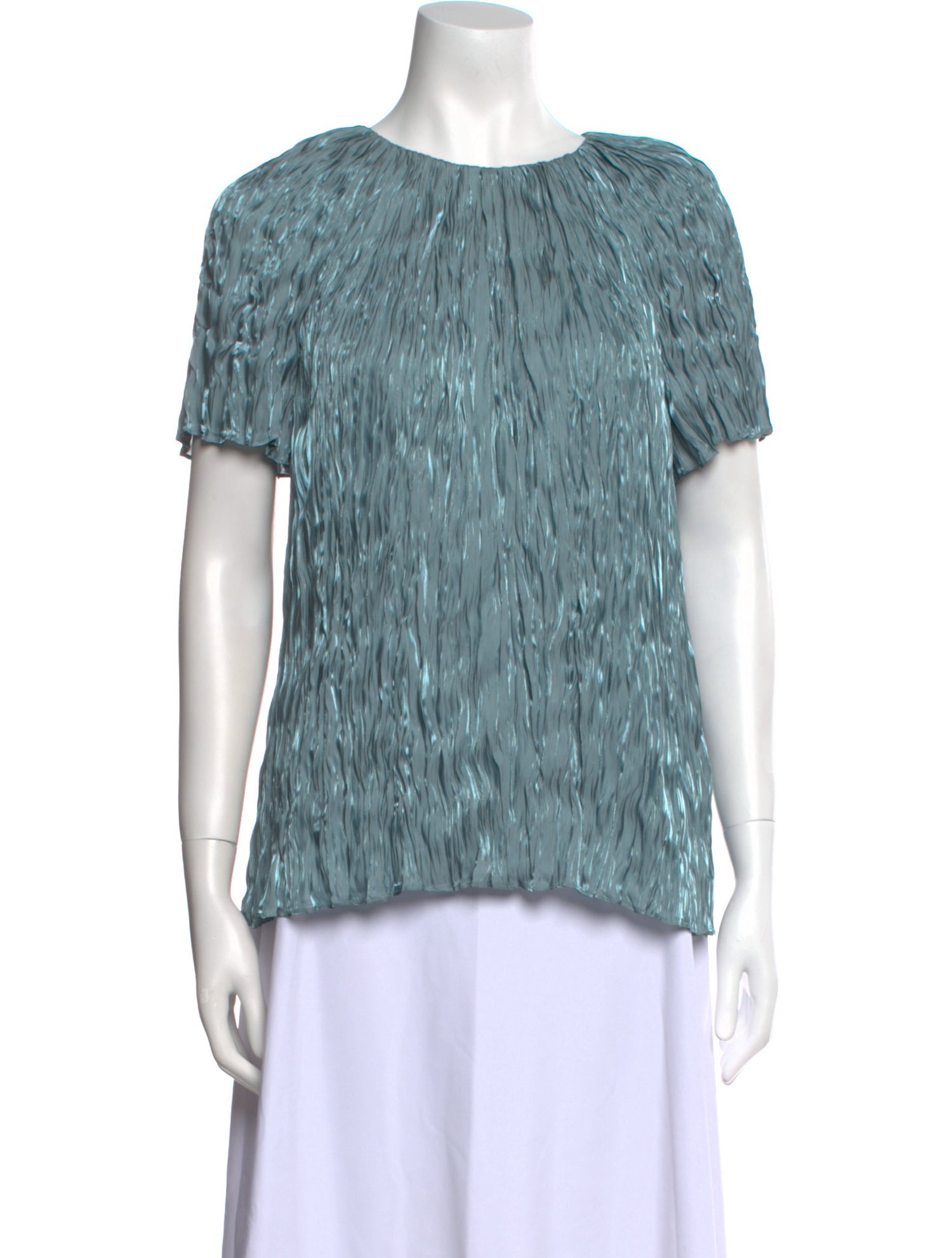 Lafayette 148 Bateau Neckline Short Sleeve Blouse w/ Tags