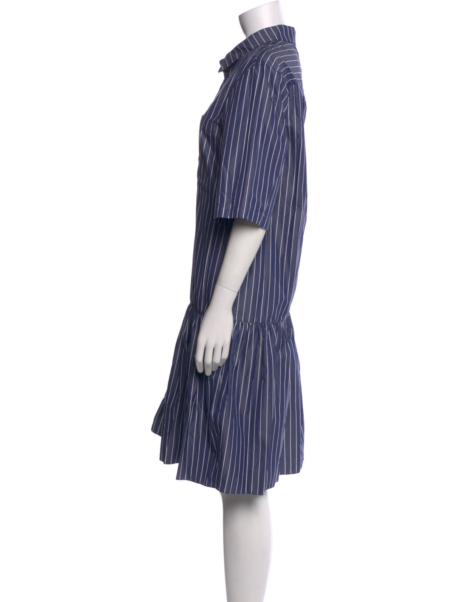 Lafayette 148 Striped Knee-Length Dress
