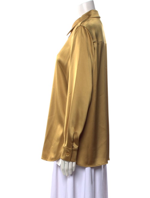 Lafayette 148 Long Sleeve Button-Up Top