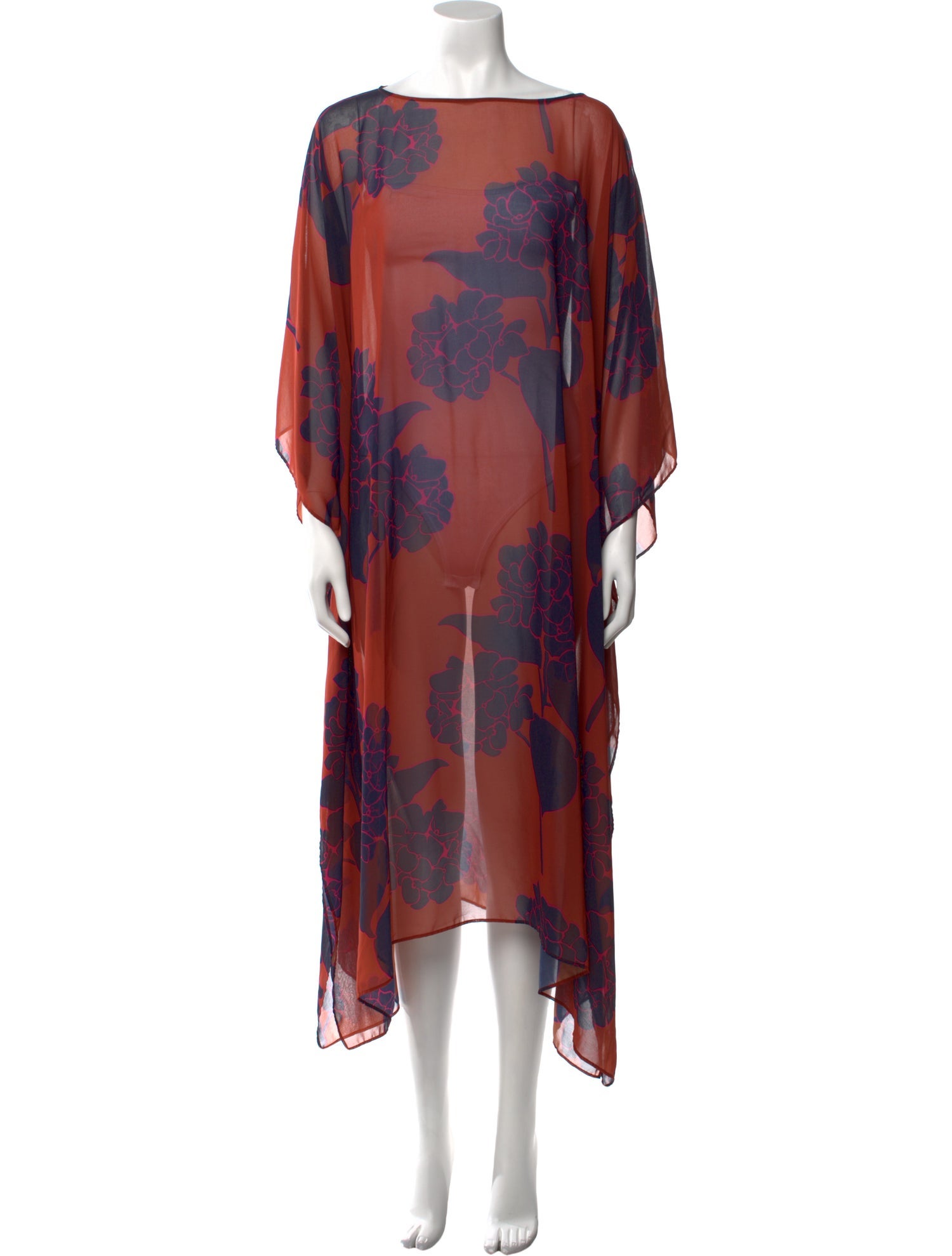 Lafayette 148 Floral Print Long Dress