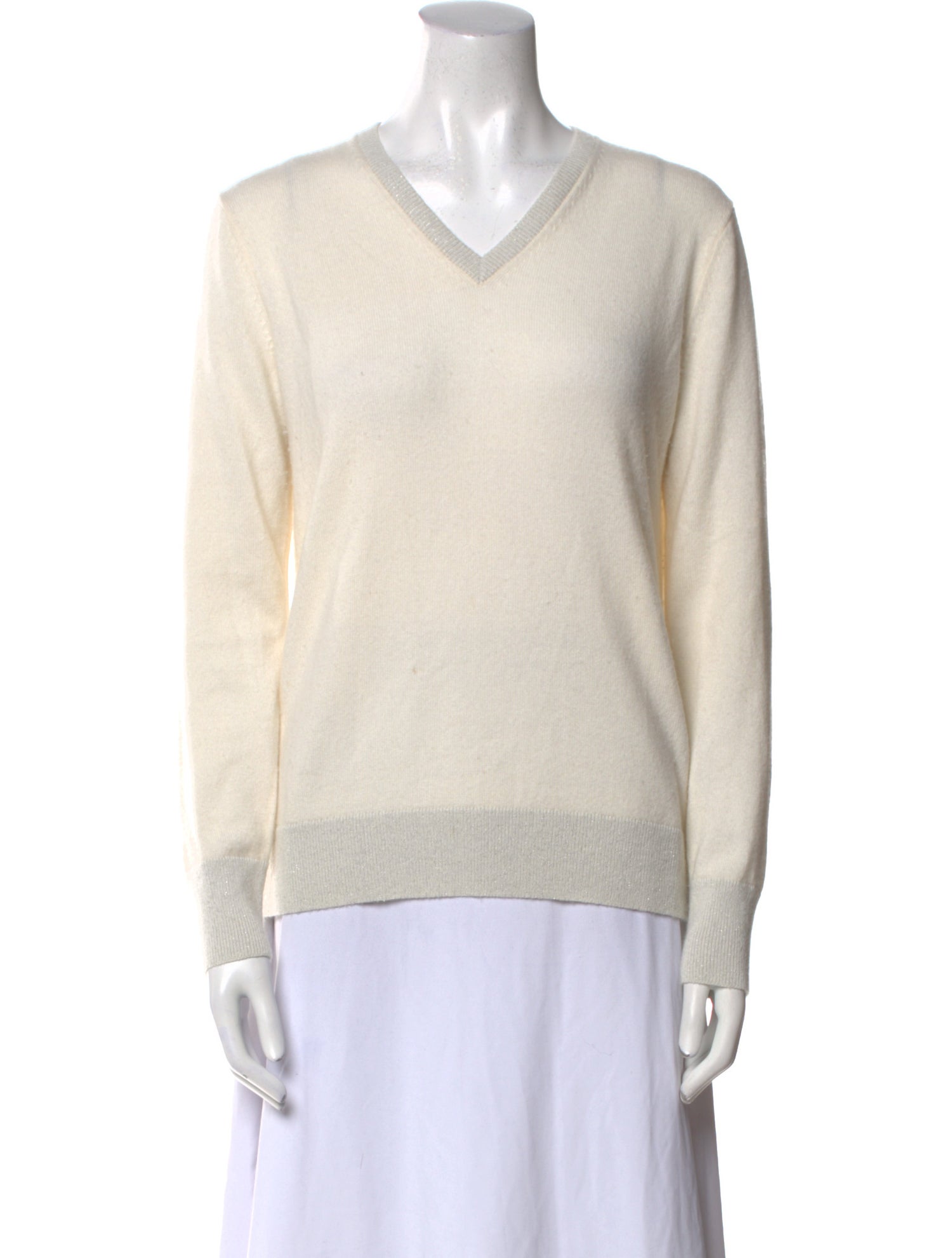Lafayette 148 Cashmere V-Neck Sweater