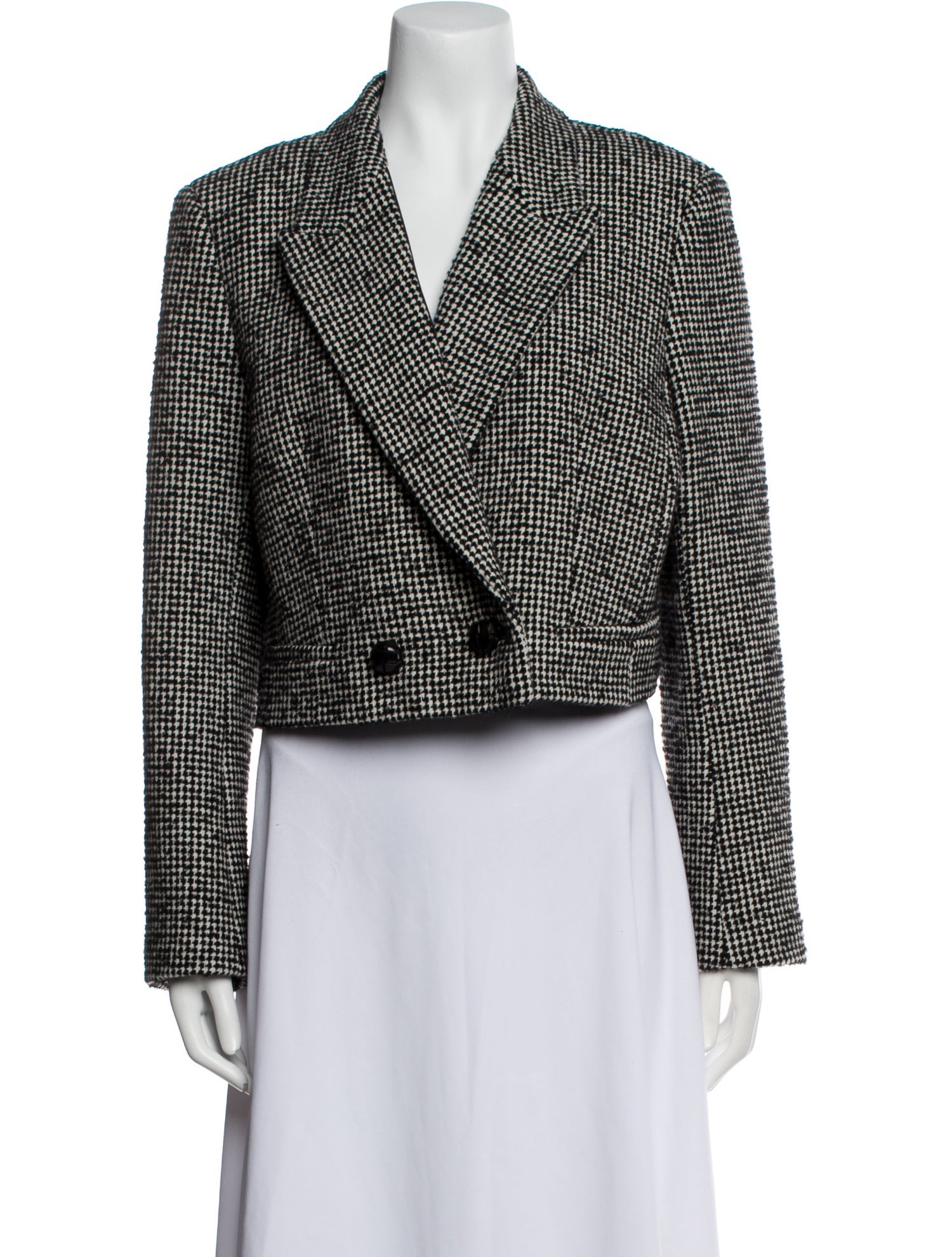 Lafayette 148 Wool Houndstooth Print Blazer
