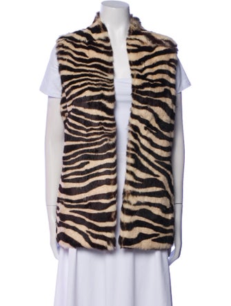 Lafayette 148 Fur Animal Print Fur Jacket