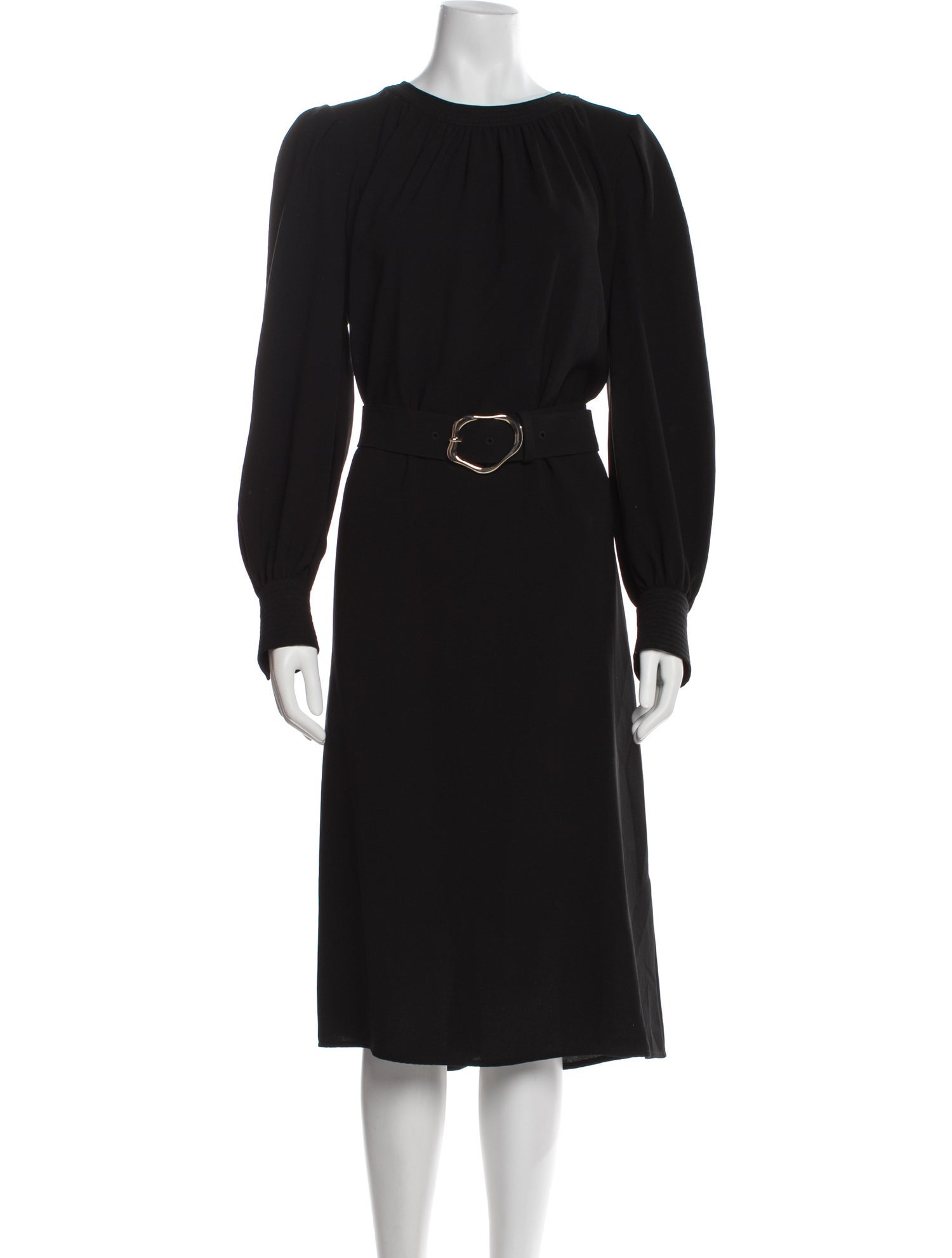 Lafayette 148 Crew Neck Midi Length Dress