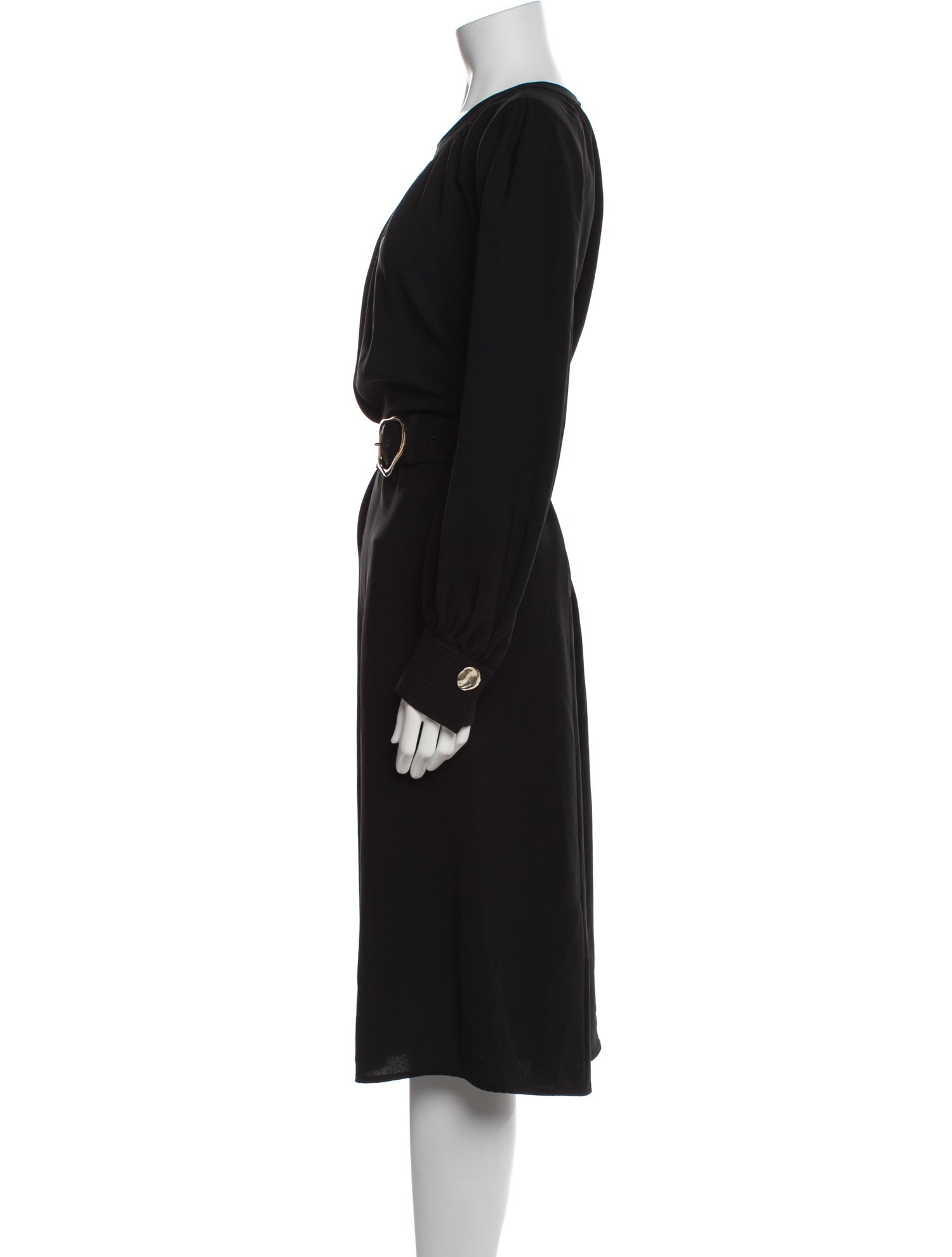 Lafayette 148 Crew Neck Midi Length Dress