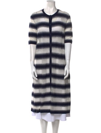 Lafayette 148 Striped Crew Neck Sweater