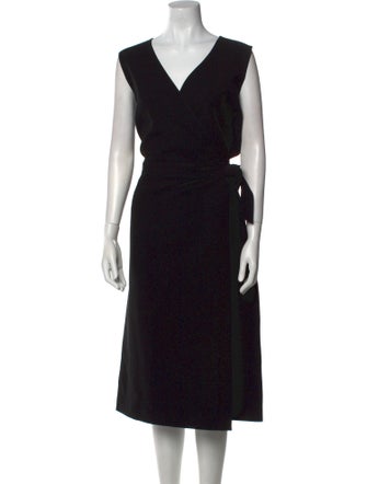 Lafayette 148 V-Neck Midi Length Dress