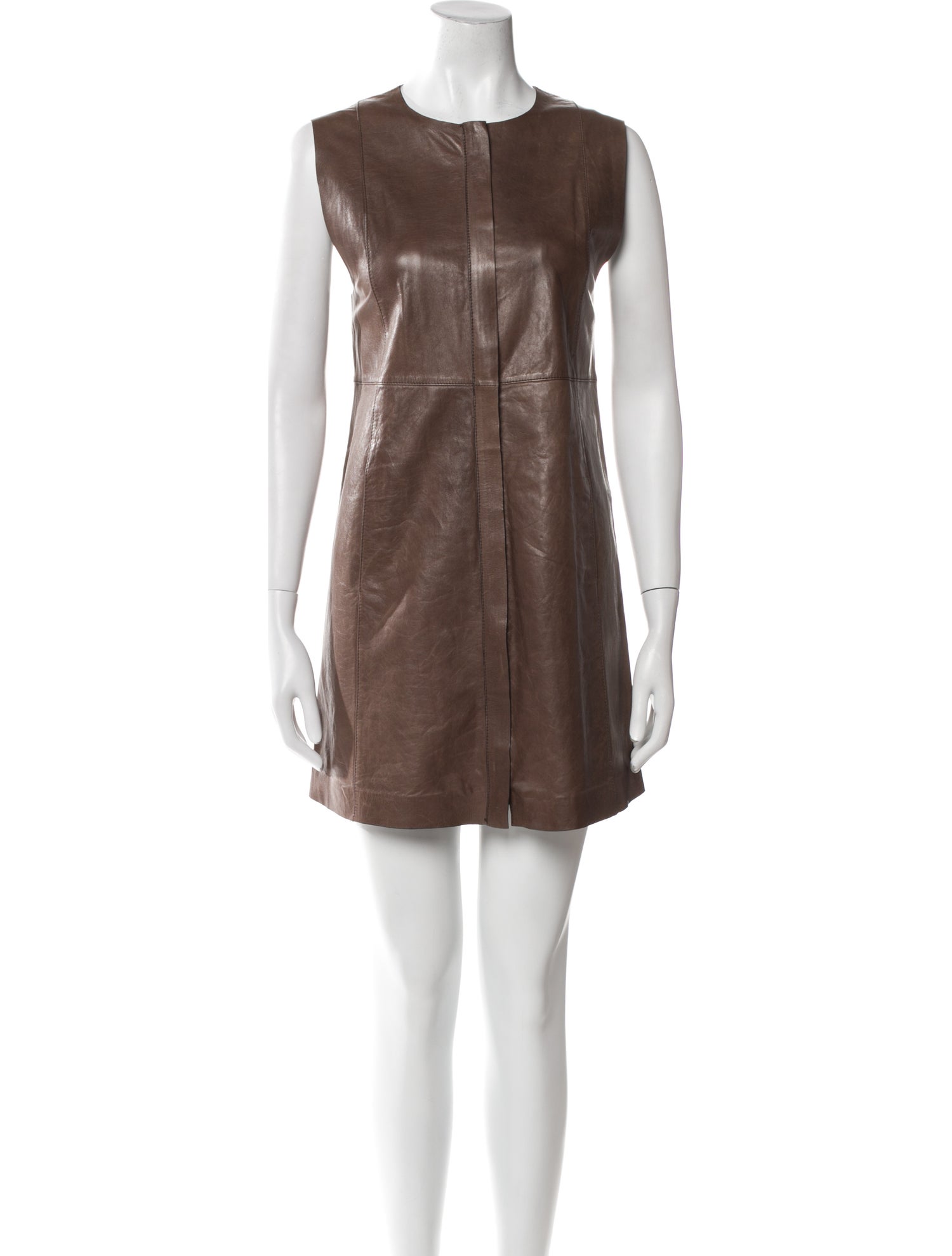 Lafayette 148 Leather Mini Dress